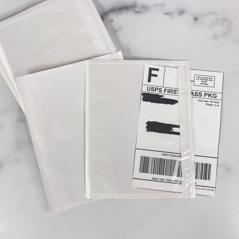 25 (7.5 X 5.5) Clear Postage Invoice Label Pockets PRICE IS FIRM - Picture 9 of 9